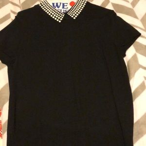 Black And White “polo” top